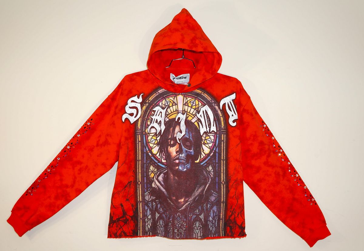 Taker Men’s Red Waist Length Hoodie