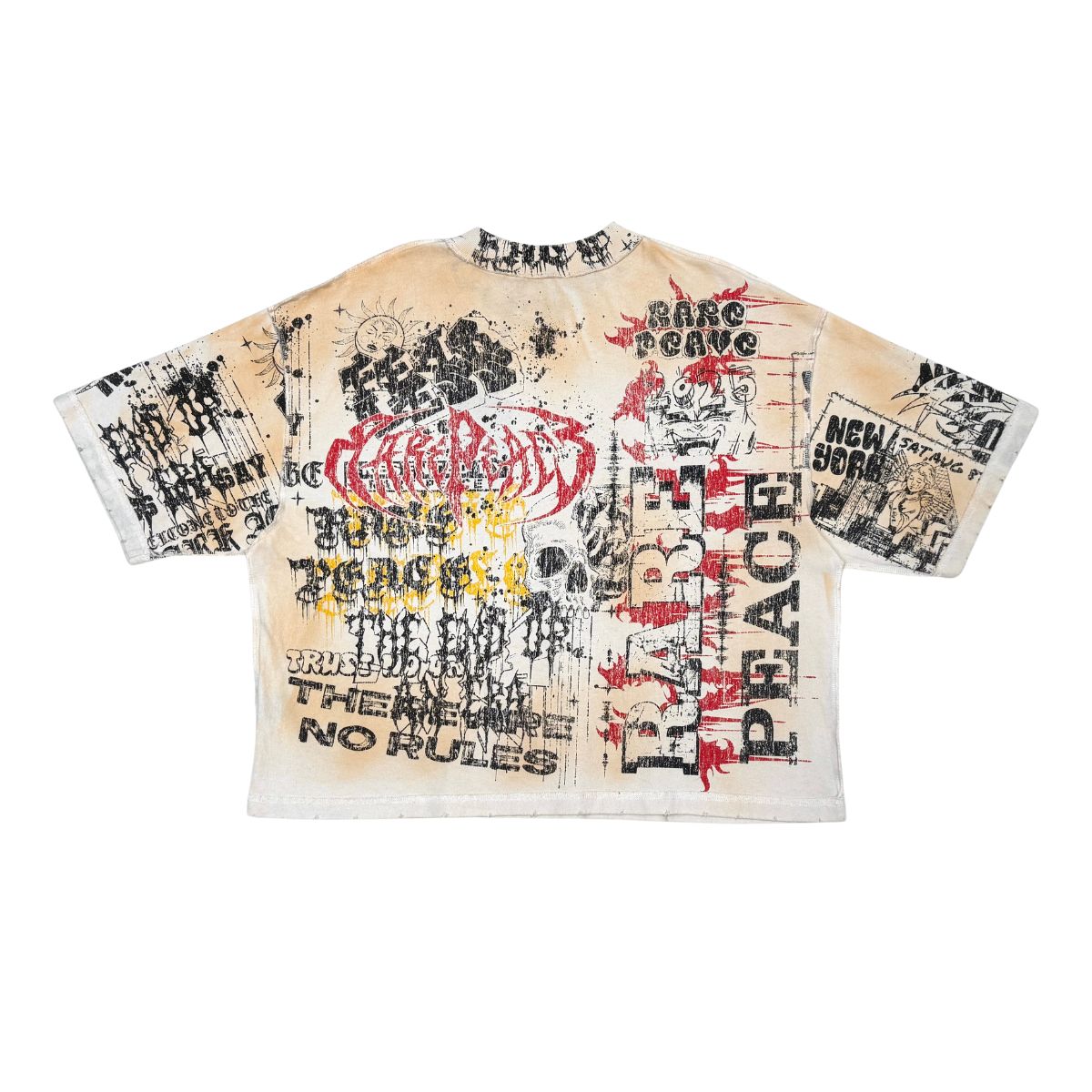 Rare Peace Men’s Cream Cropped Tee