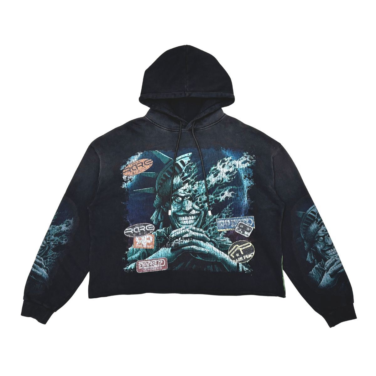 Rare Peace Men’s Stacked Jogger Hoodie Set w/ Rhinestones