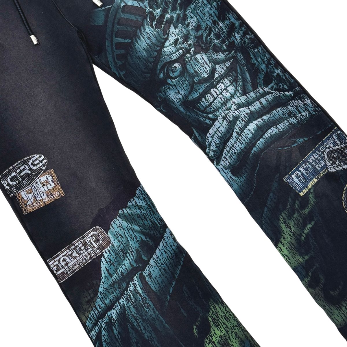 Rare Peace Men’s Stacked Jogger Hoodie Set w/ Rhinestones