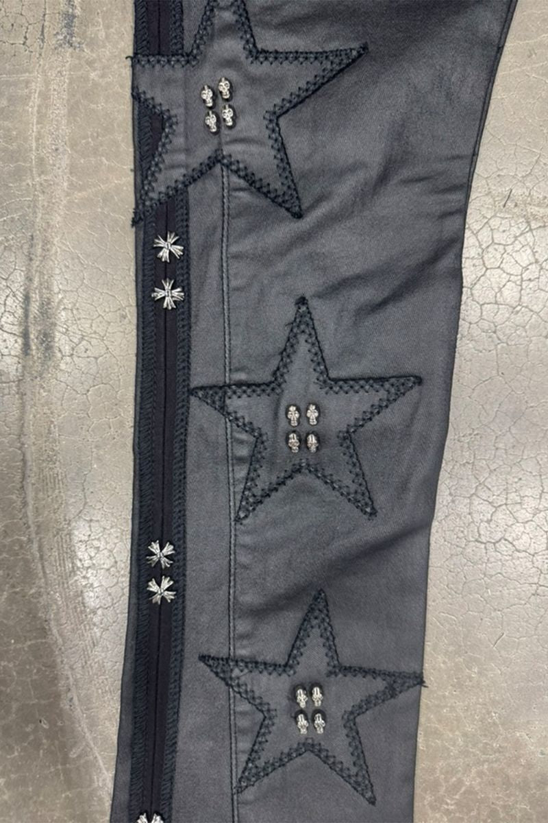 Waimea Men’s Coated Grey Stacked Skinny Jeans