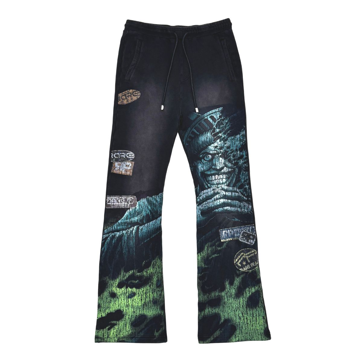 Rare Peace Men’s Stacked Jogger Hoodie Set w/ Rhinestones
