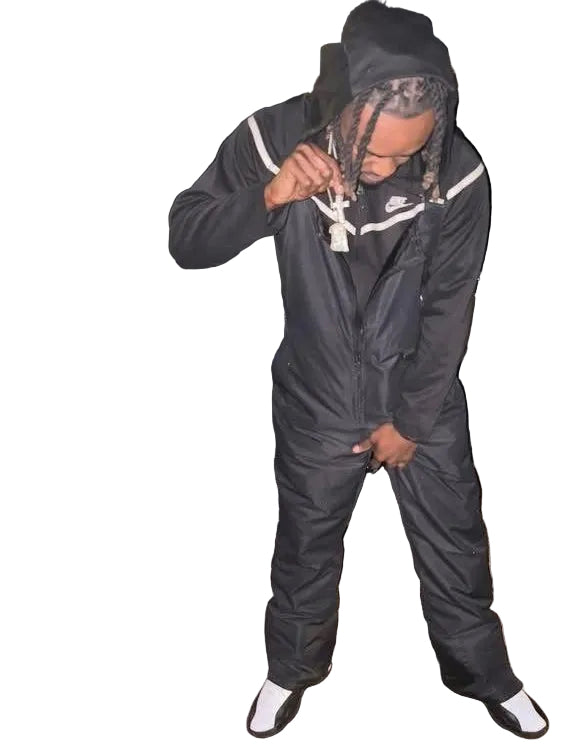 Men’s $treetwear Black Insulated Trap suit