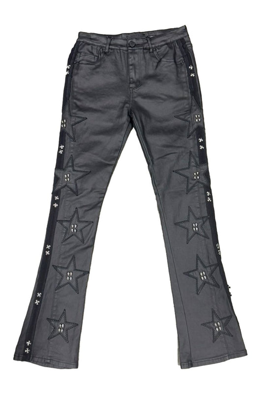 Waimea Men’s Coated Grey Stacked Skinny Jeans