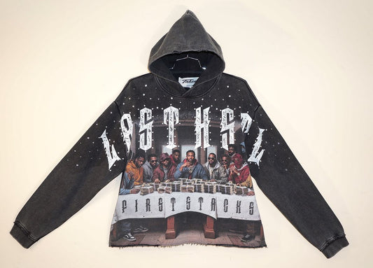 Taker Men’s Waist Length Black Hoodie