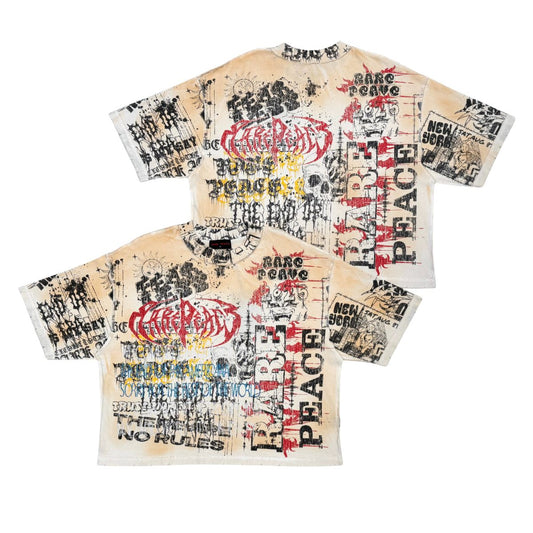 Rare Peace Men’s Cream Cropped Tee