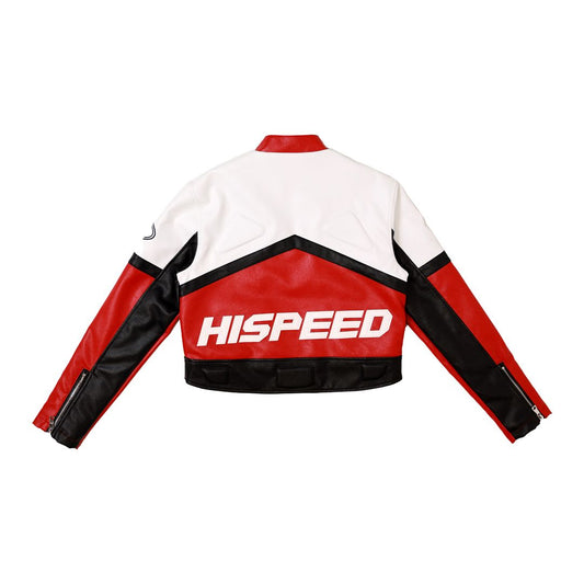 First Row Women’s Leather Race Track Jacket