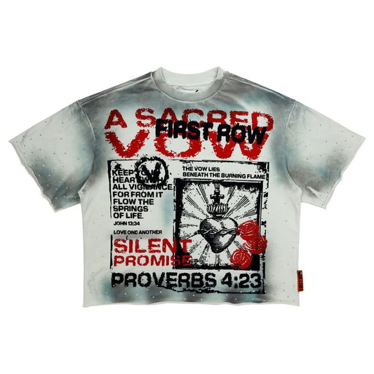 First Row Men’s ‘A Scared Vow’ Cropped Top Tee