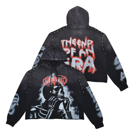 Rare Peace Men’s Stacked Jogger Hoodie Set W/ Rhinestones